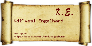 Kövesi Engelhard névjegykártya